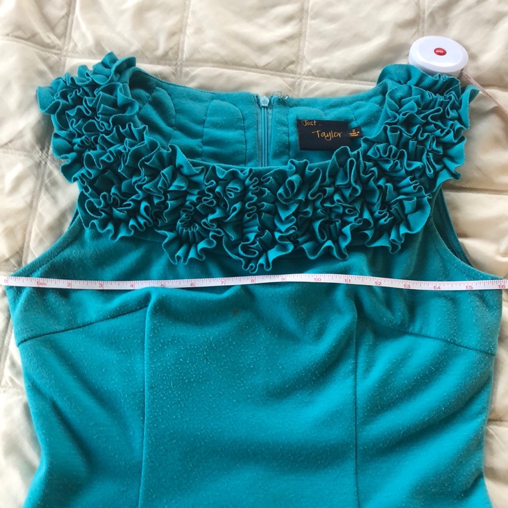 💞Robin’s Egg Blue Sleeveless Ruffle Dress💞 - Picture 6 of 7